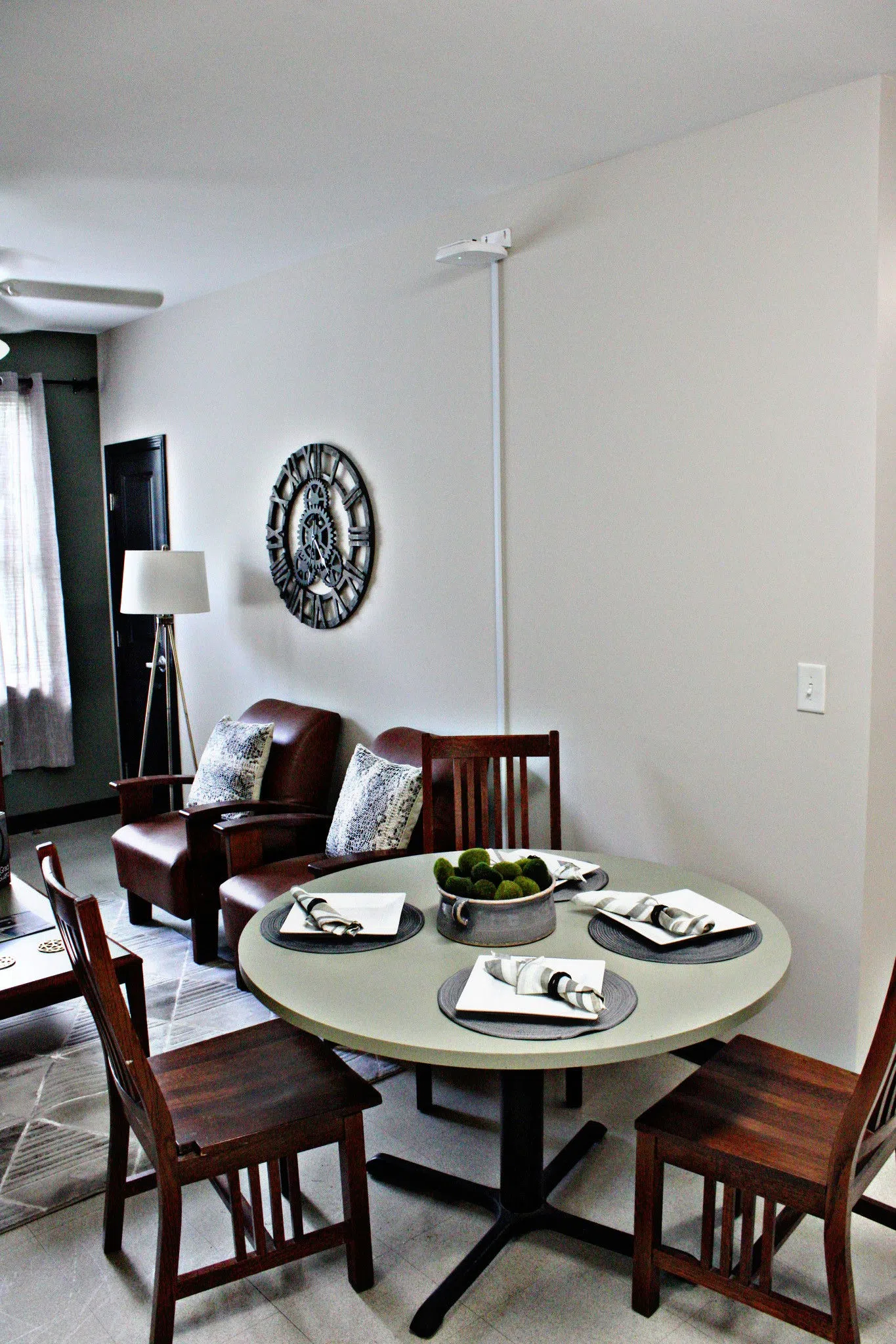 A dorm suite dining room.