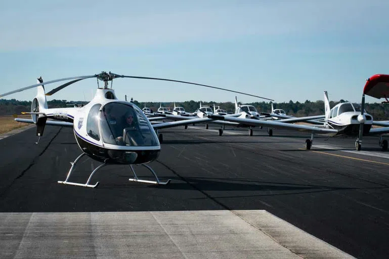 Aircraft is parked on the taxiway.