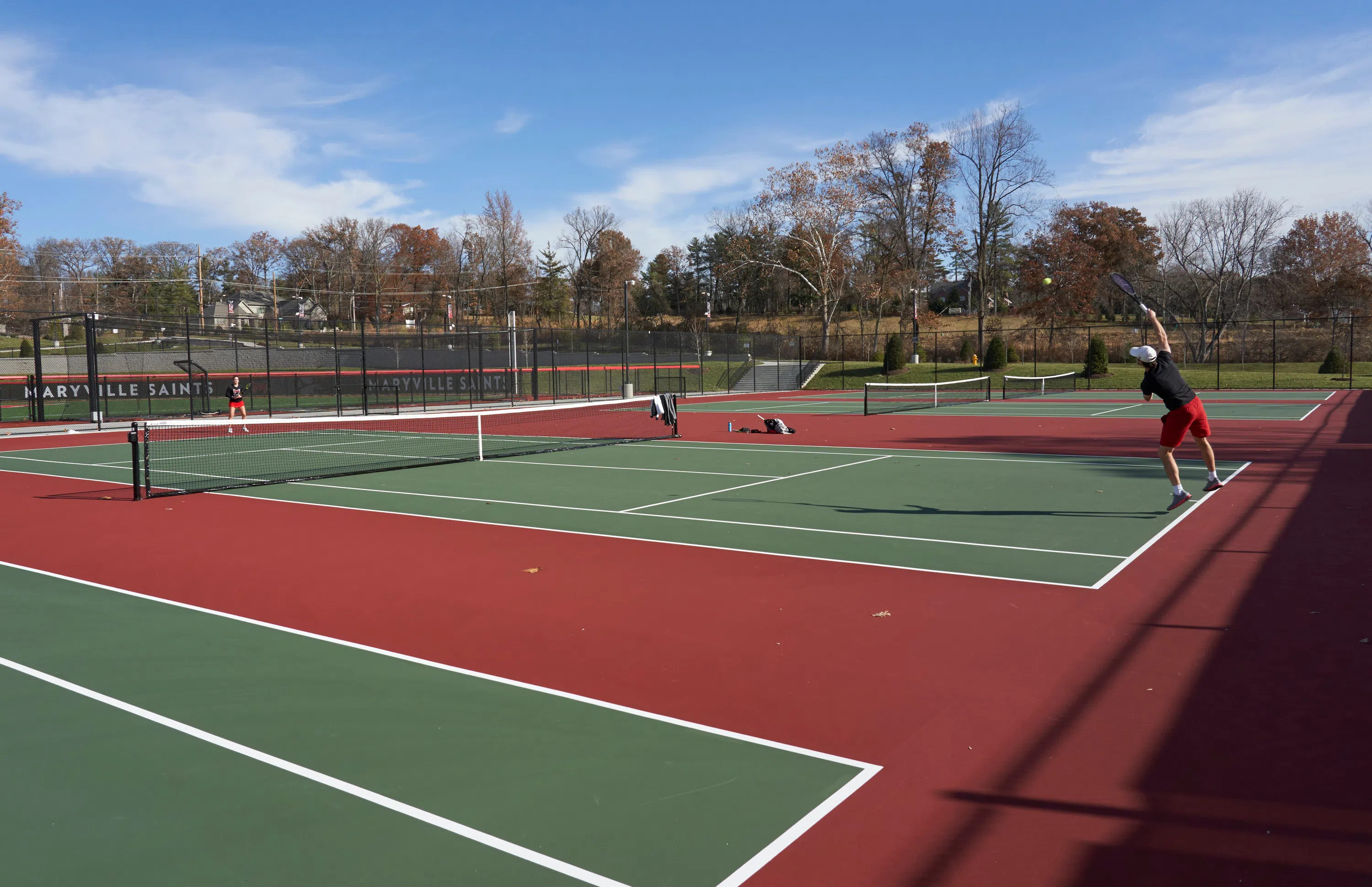 Tennis courts at the athletic complex.
