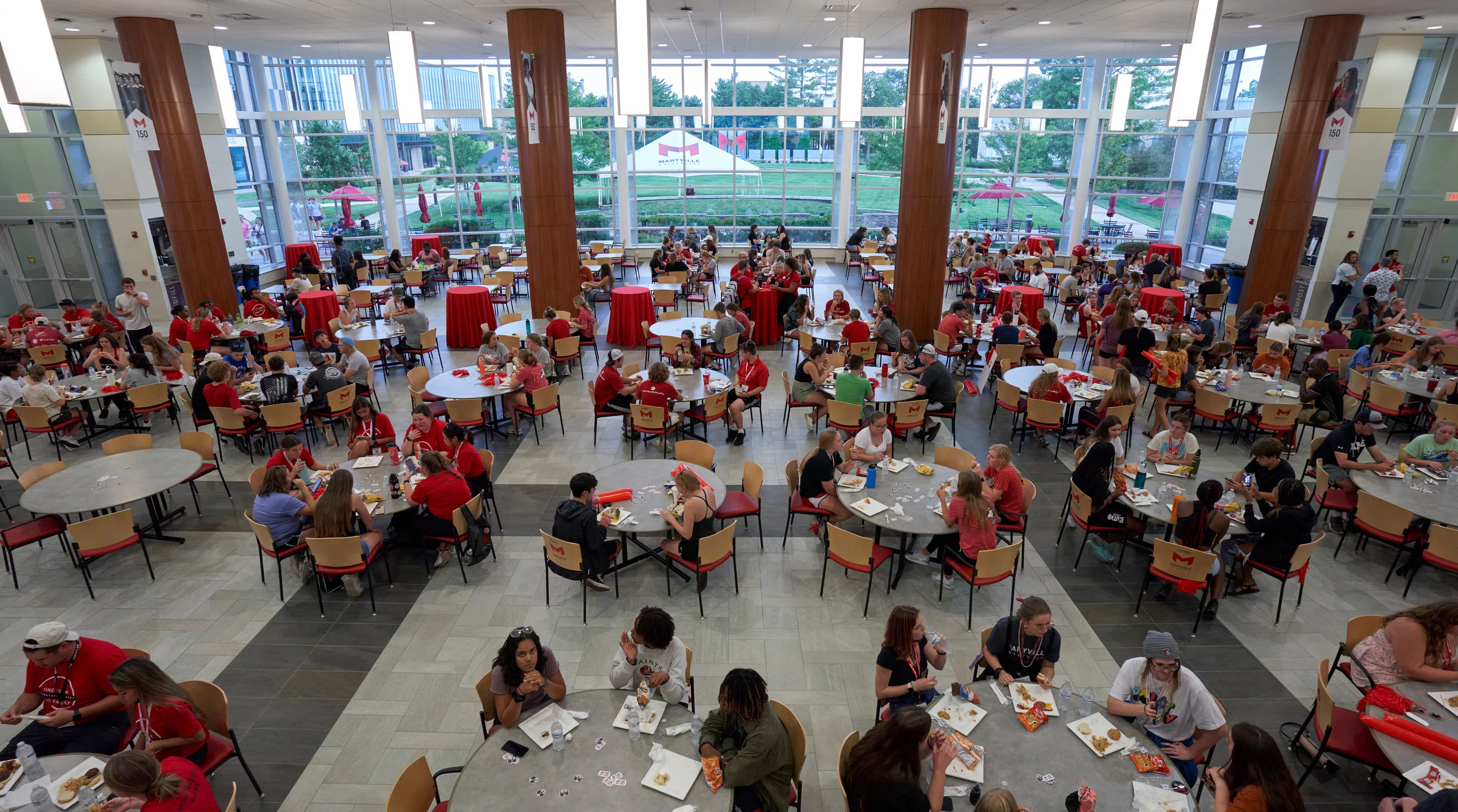Students Eating in Gander Dining Hall
