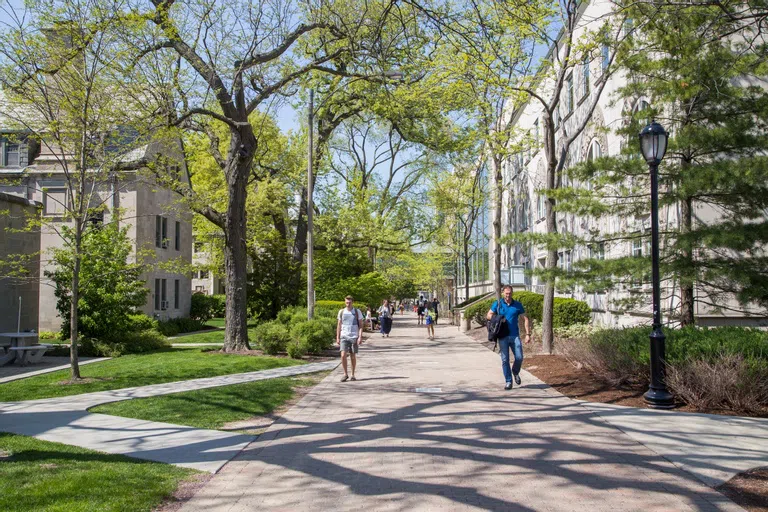 Northwestern campus walkway