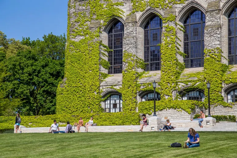 Exterior of Deering Library