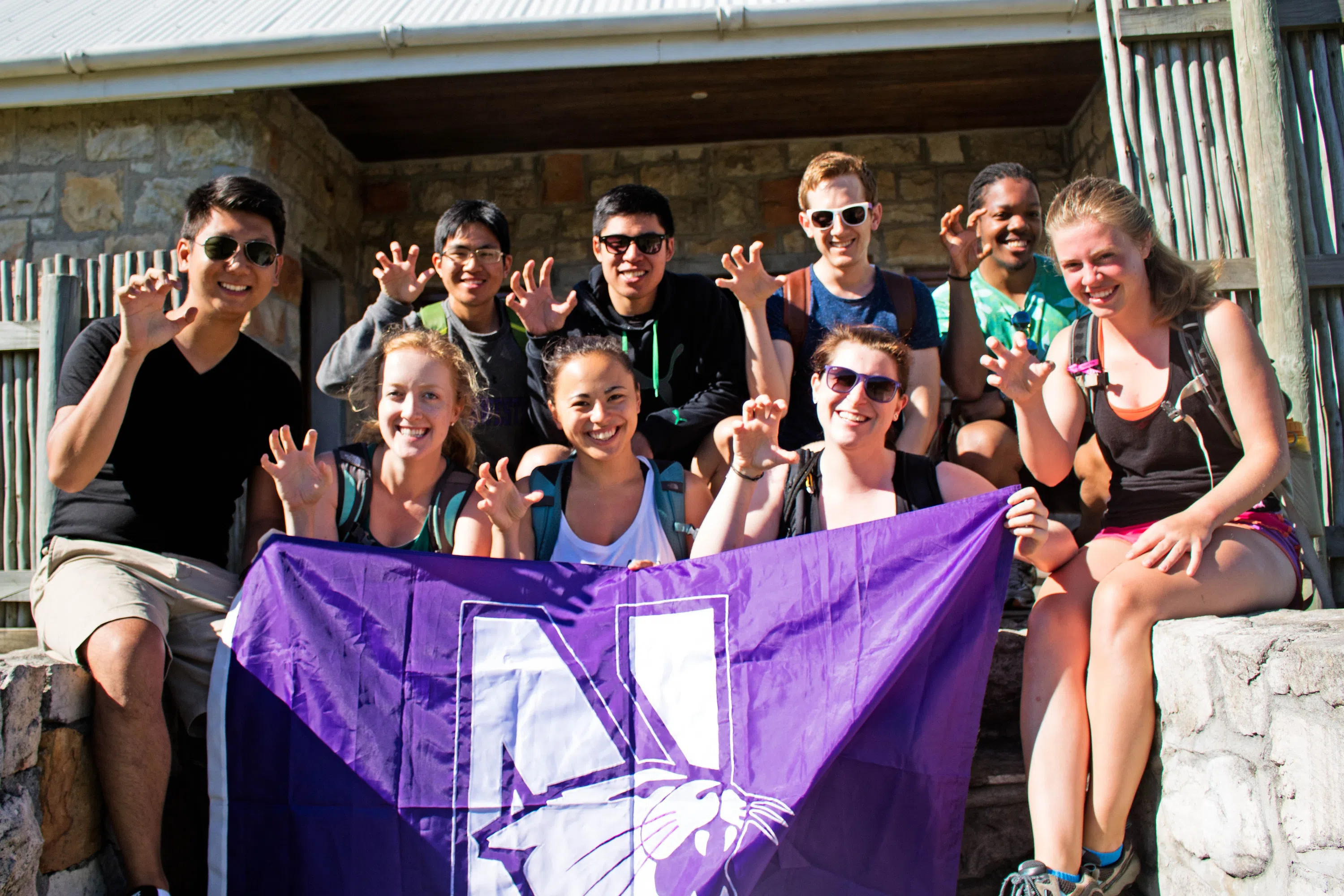 Northwestern student group photo in South Africa