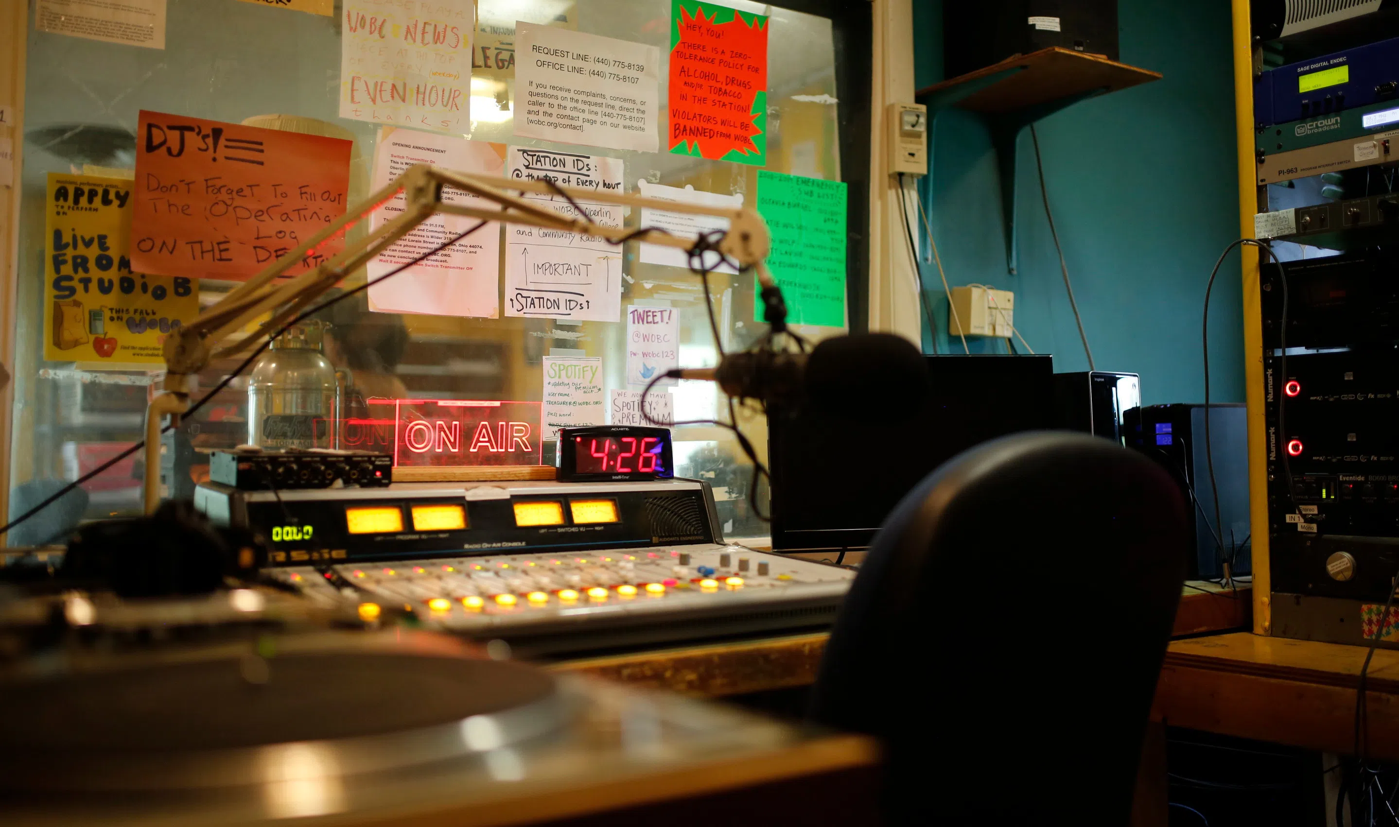 A picture of the radio station interface