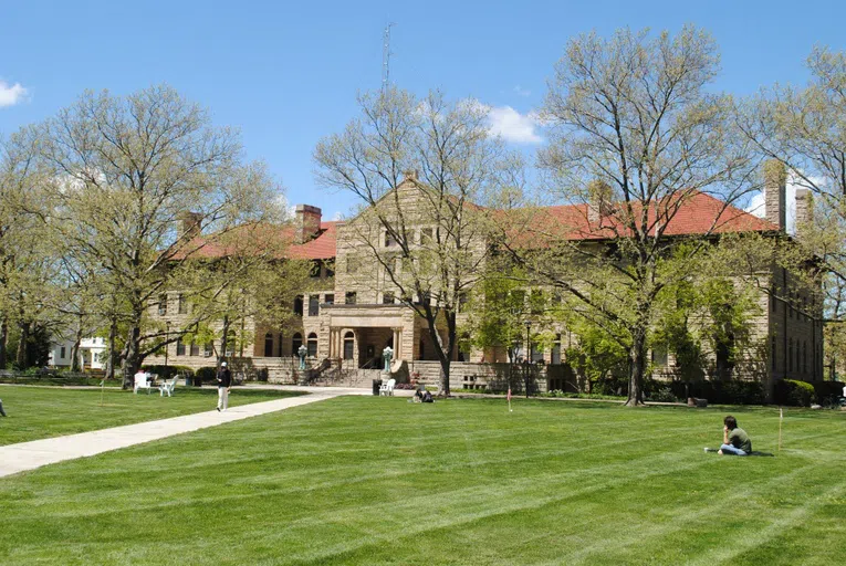 View of Wilder Hall and Wilder Bowl on a sunny day