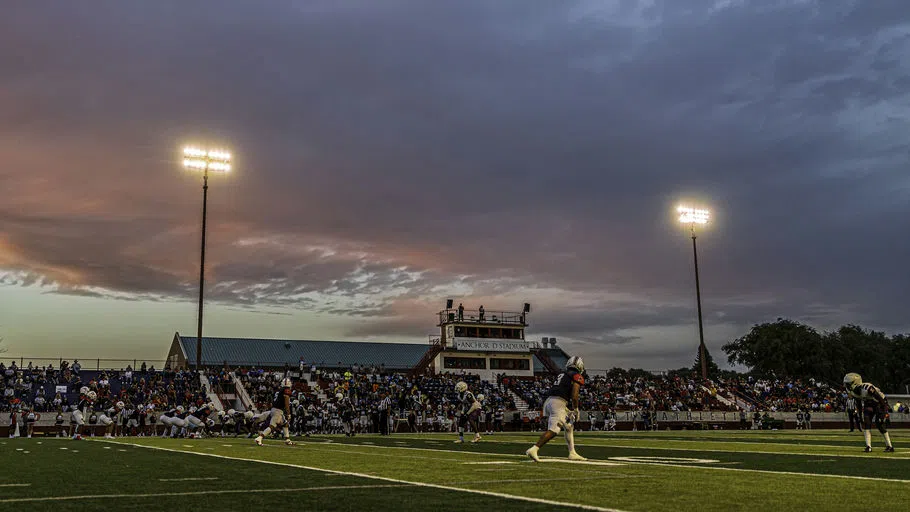 Football game at Anchor D Stadium 