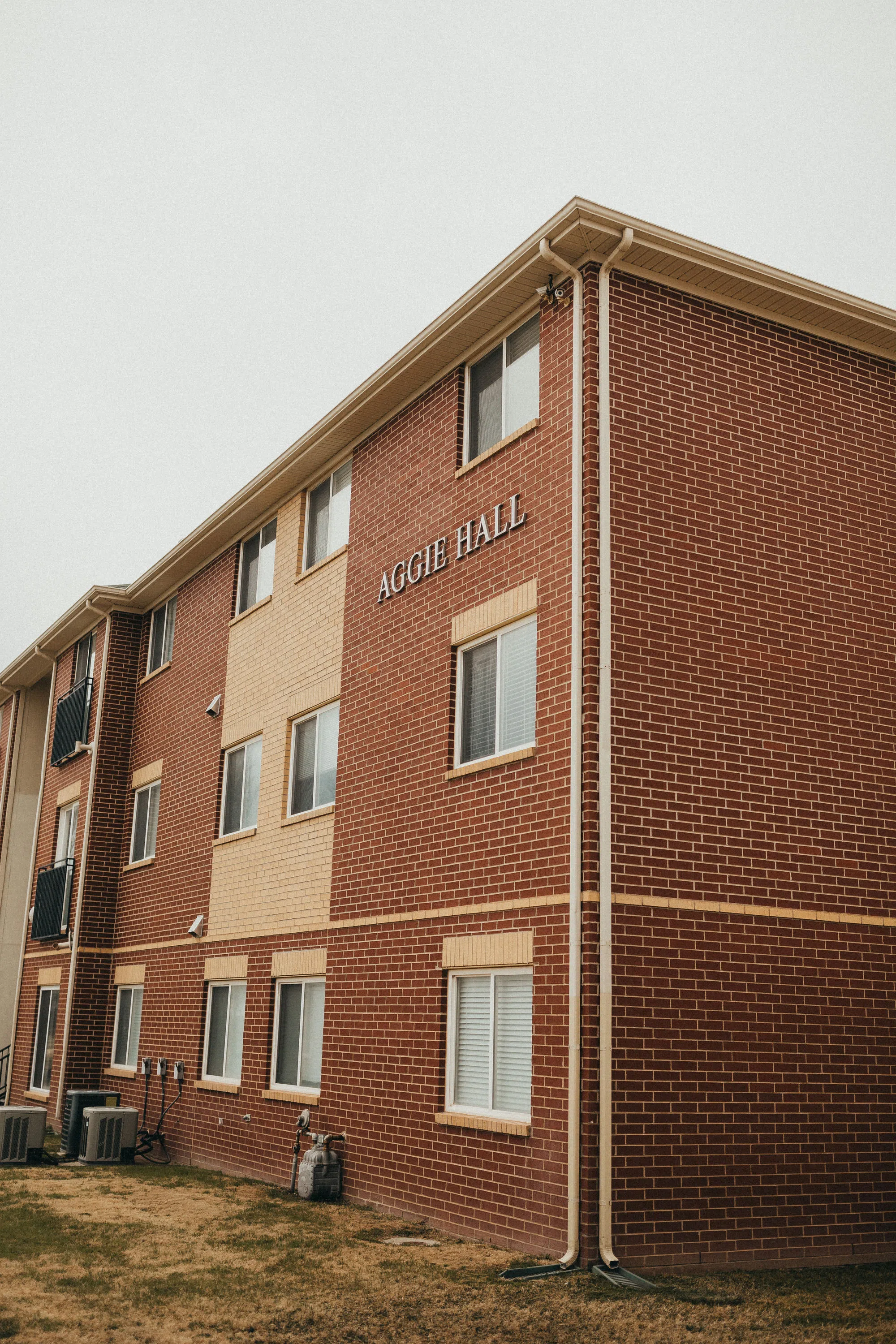 Exterior of Aggie Apartments Building 