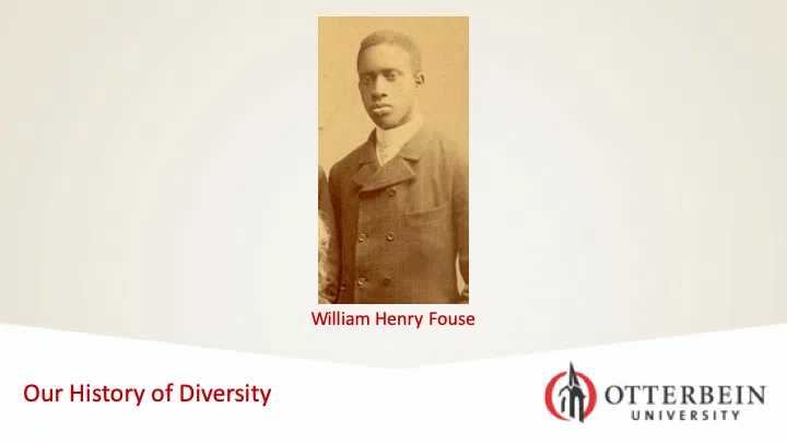 Photo of William Henry Fouse, first African American graduate of Otterbein University.