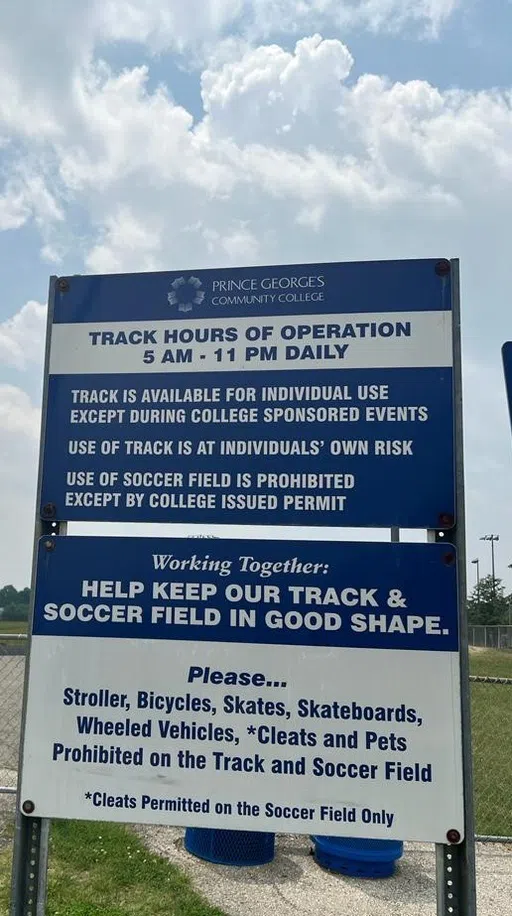 Track is available for individual use except during College Sponsored events.