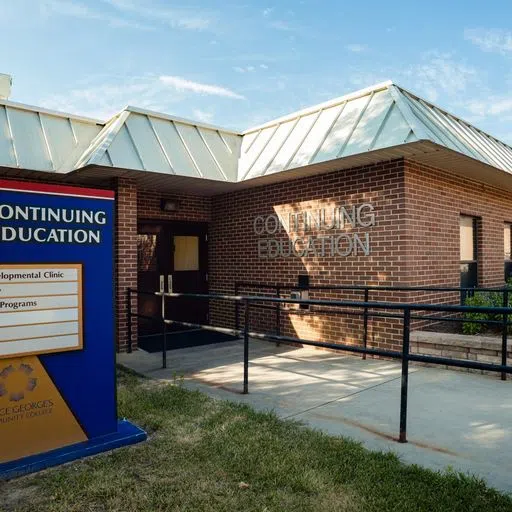 Handicap accessible entrance to the Continuing Education Building