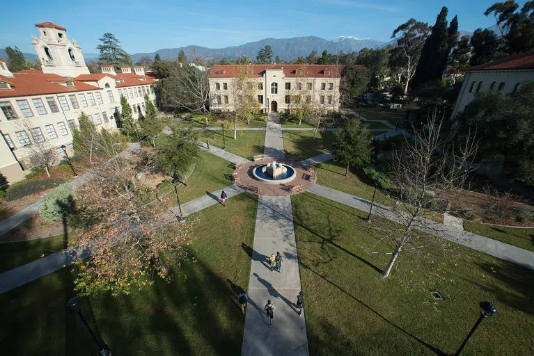 Aerial view of the Academic Quad and academic buildings