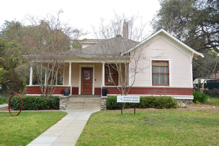 Front view of Office of Black Student Affairs with grass