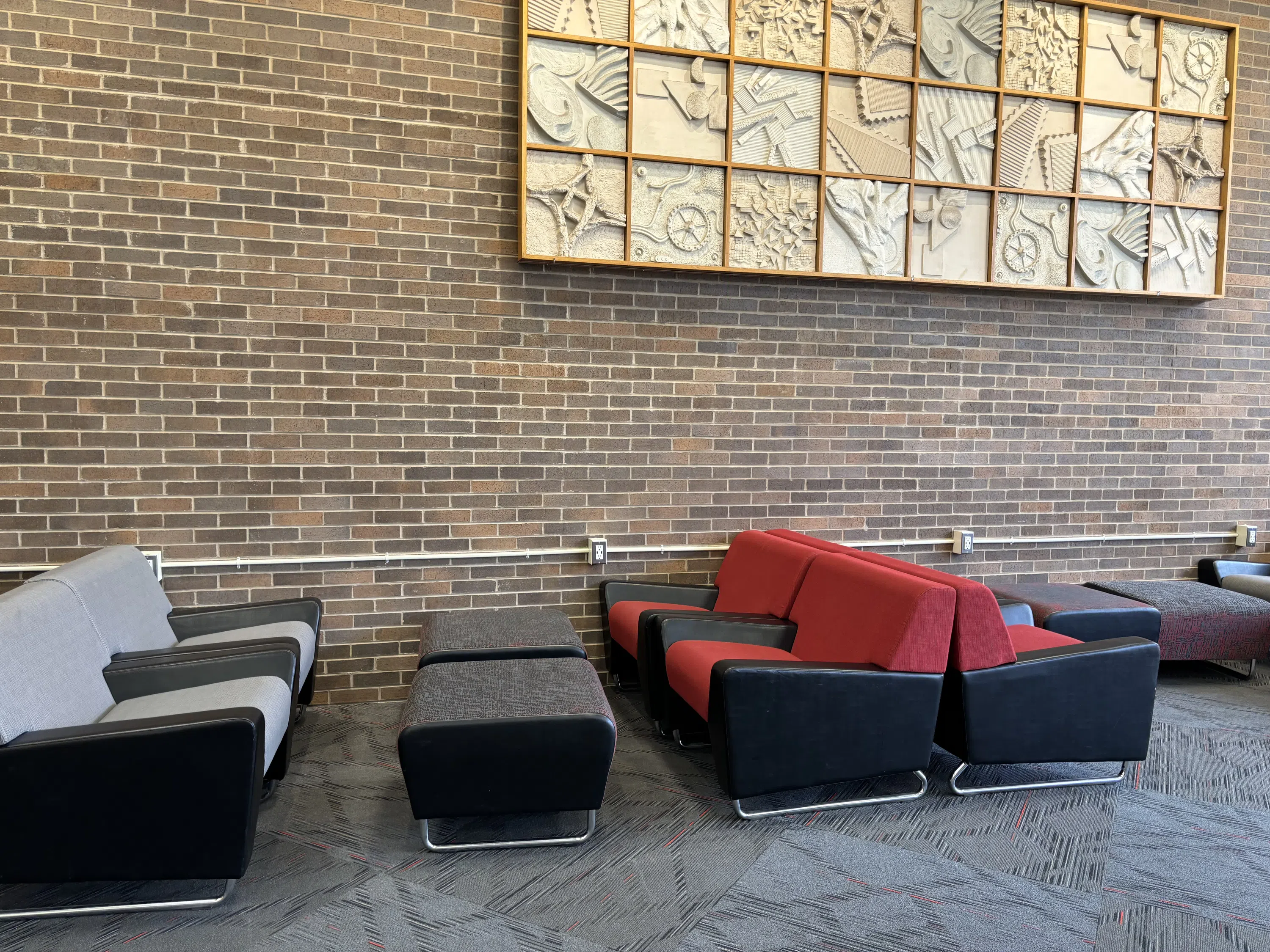 Lounge seating is located in the Campus Center.