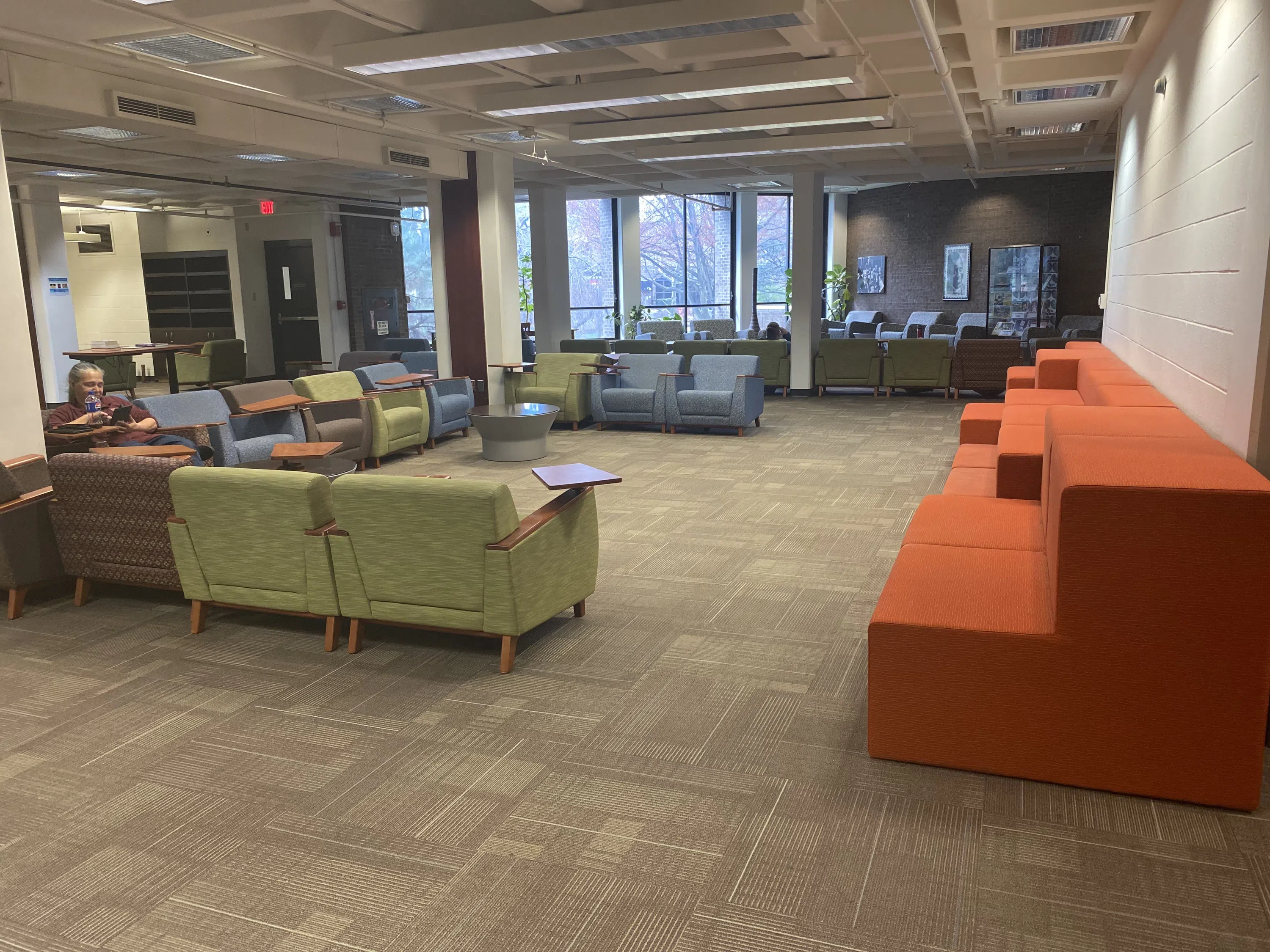 Lounge seating is available at the library.