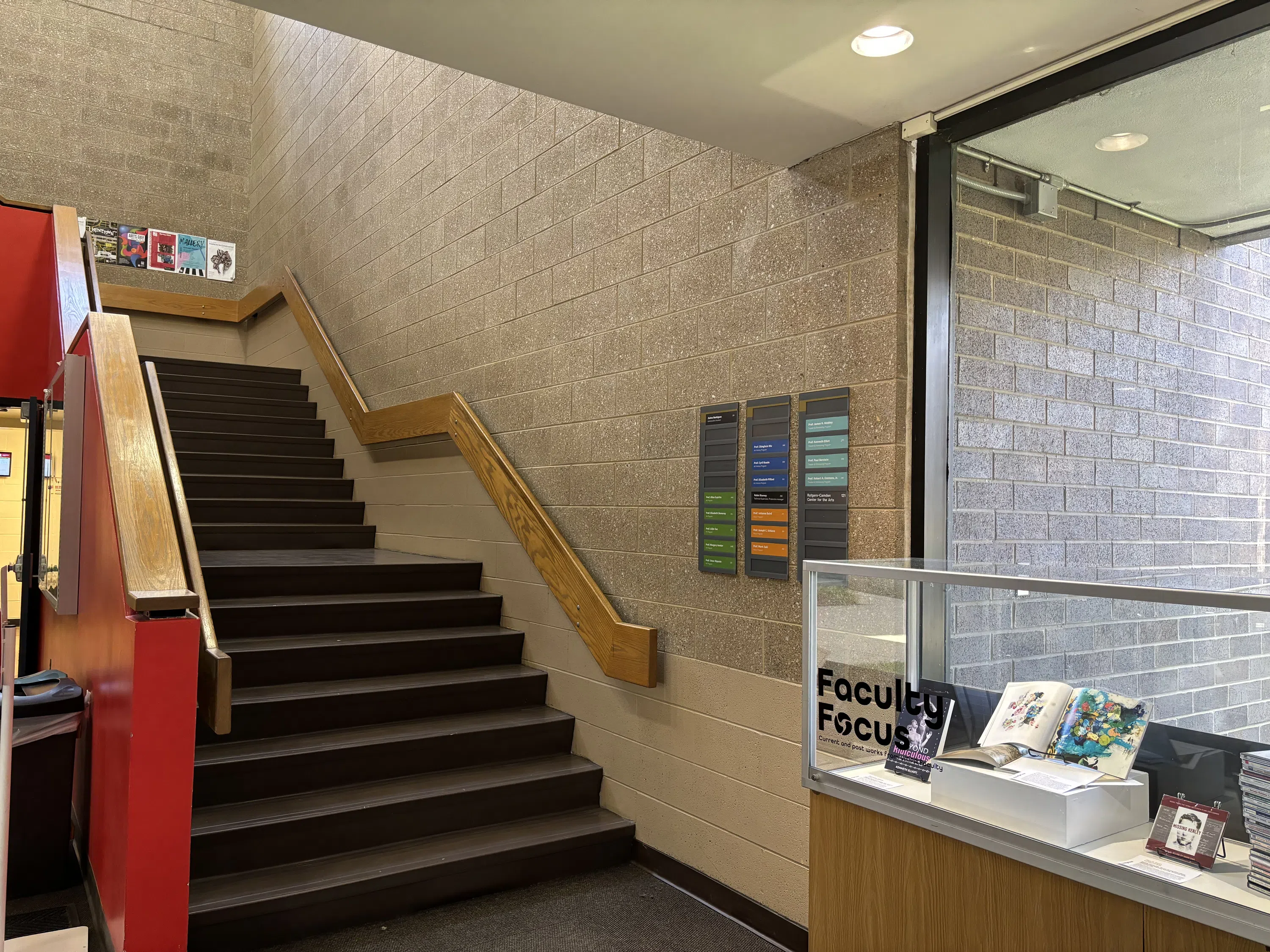 The grand staircase to upper floor.