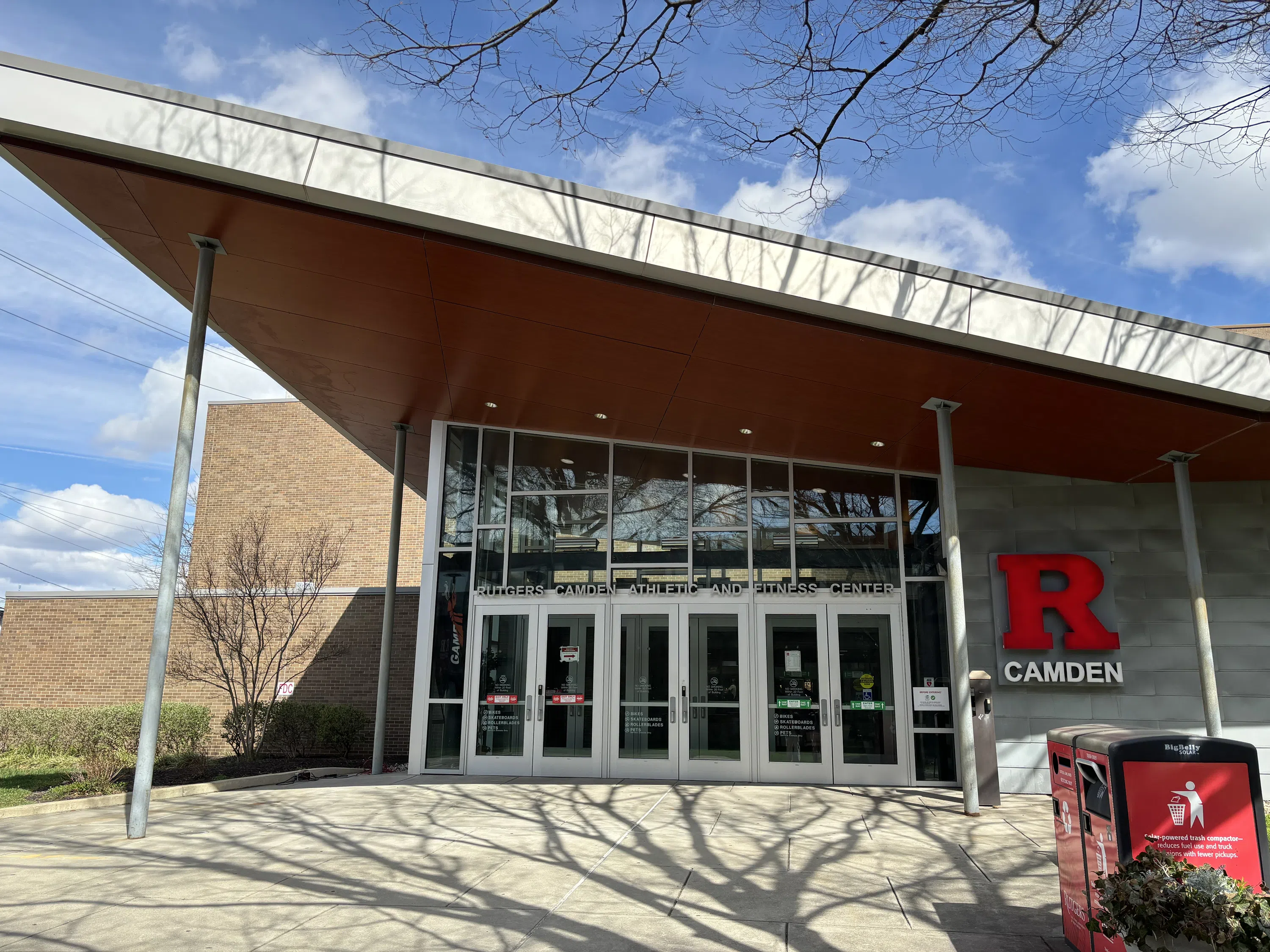 Exterior of the Athletic and Fitness Center.