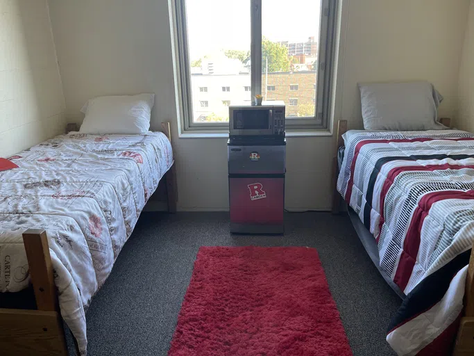 One of the bedrooms in the 215 Towers.