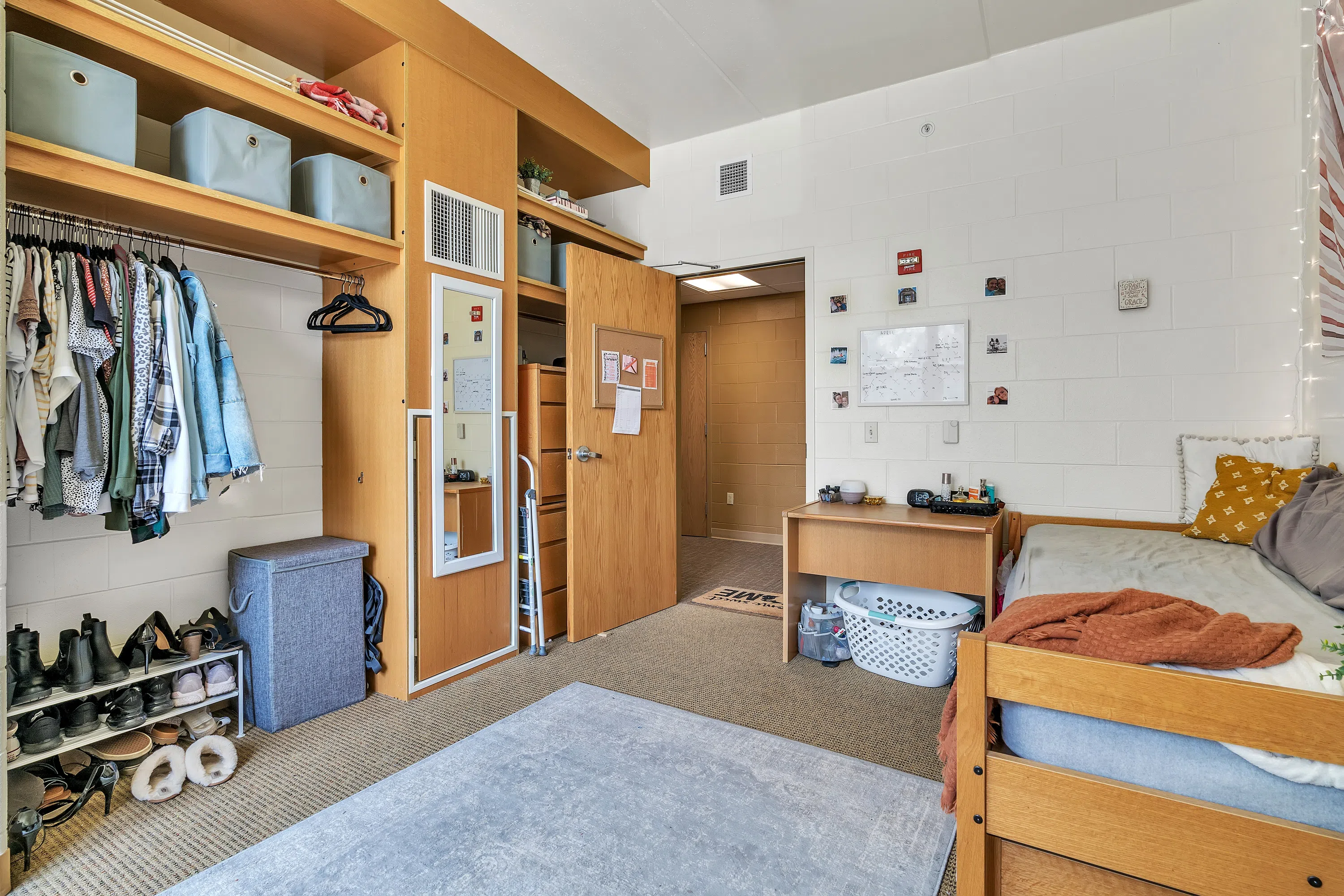 Residence hall room in Gainey Hall