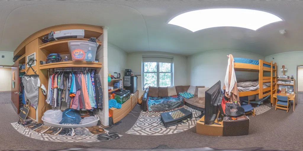 Panorama of Residence Hall Room