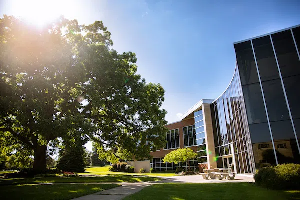 Student Center & Oak Tree