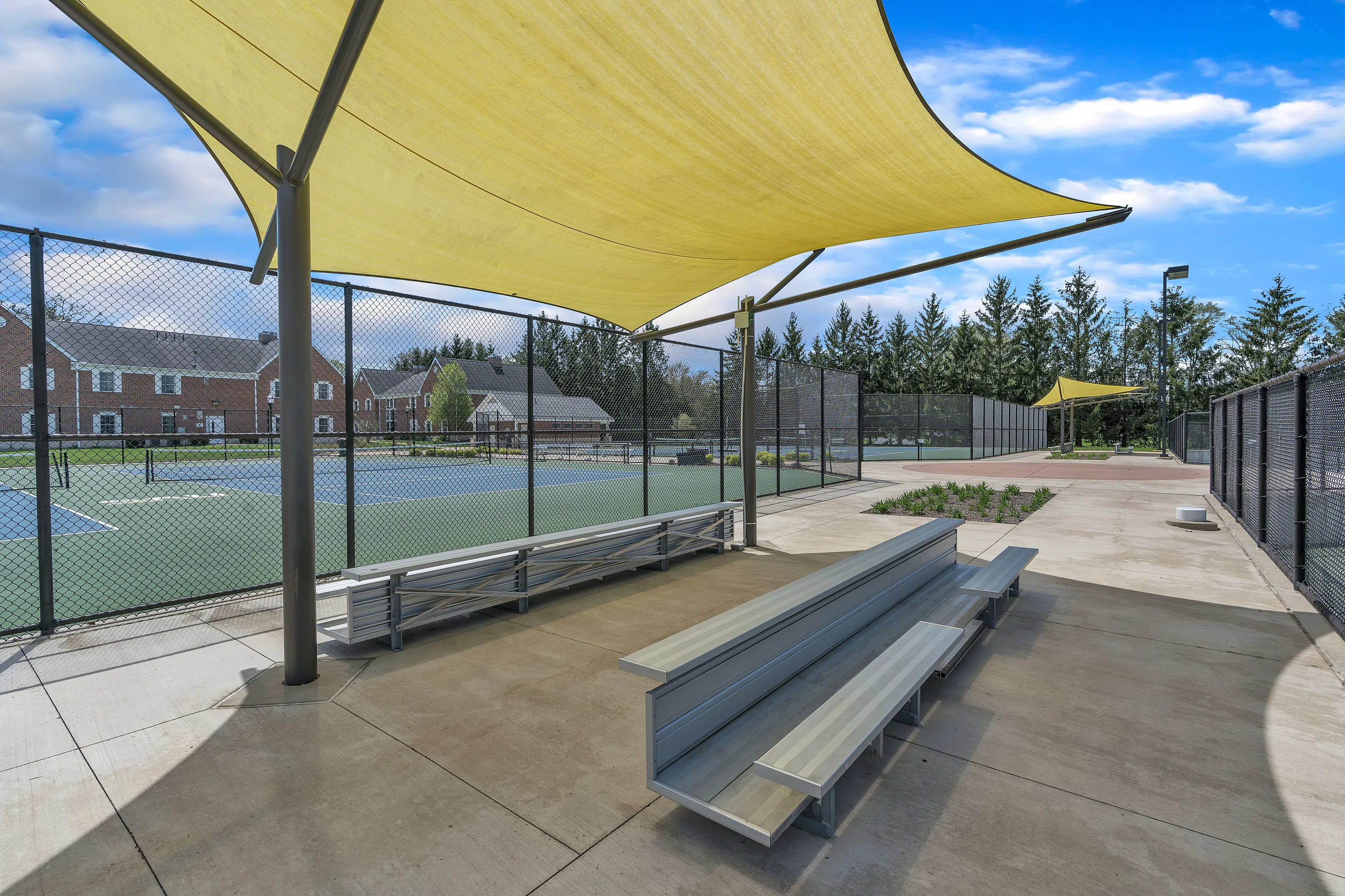 Outdoor space by the tennis courts