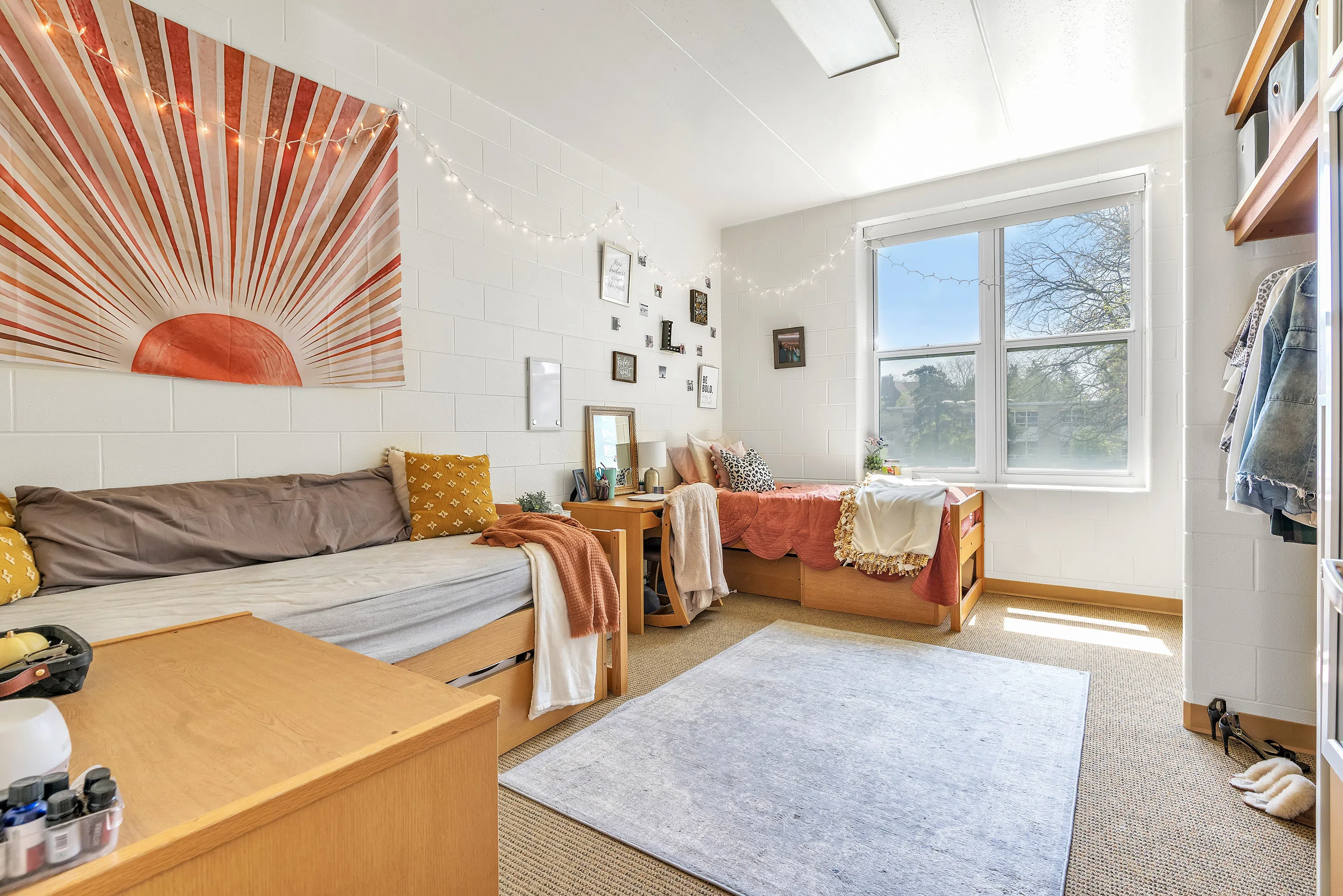 Interior of a women's residence hall room