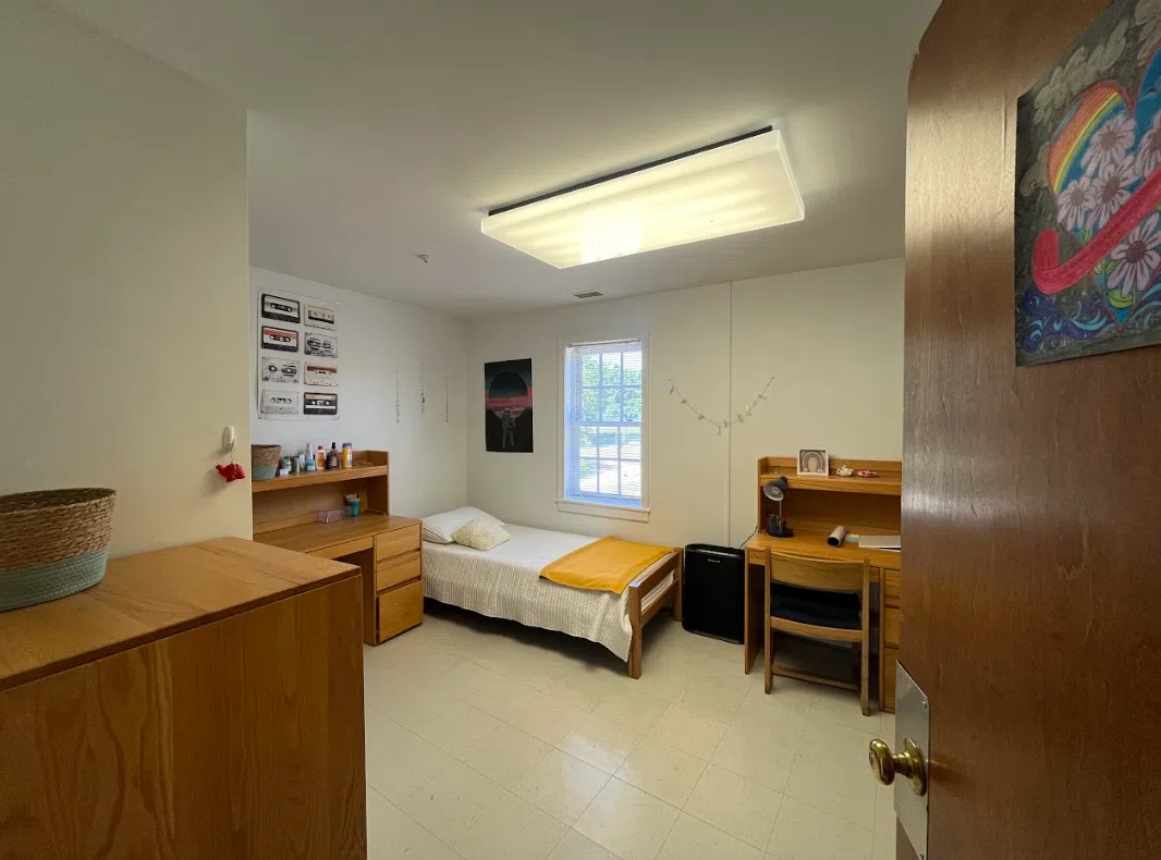 Townhouse furnished and decorated bedroom.