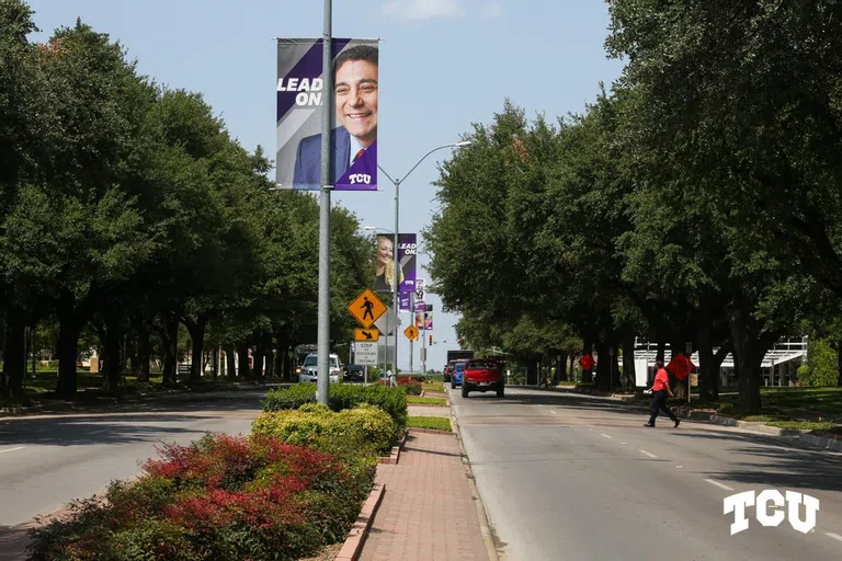 University drive runs through the middle of campus