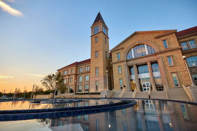 The Harrison building at sunrise