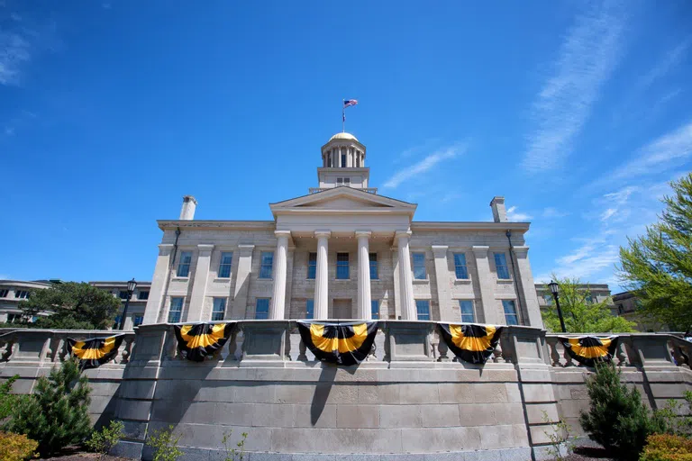 View of the Old Capitol Building in summer. 