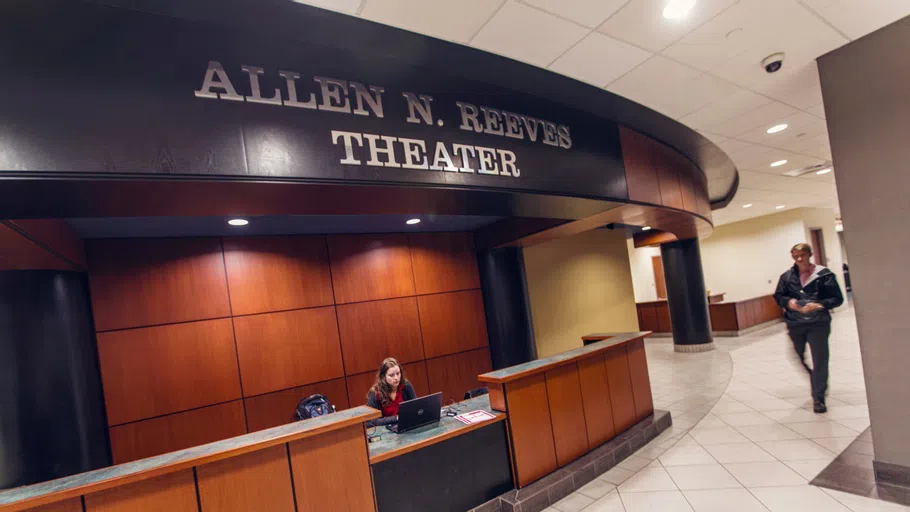 Exterior of Reeves Theater in Vaughn Building