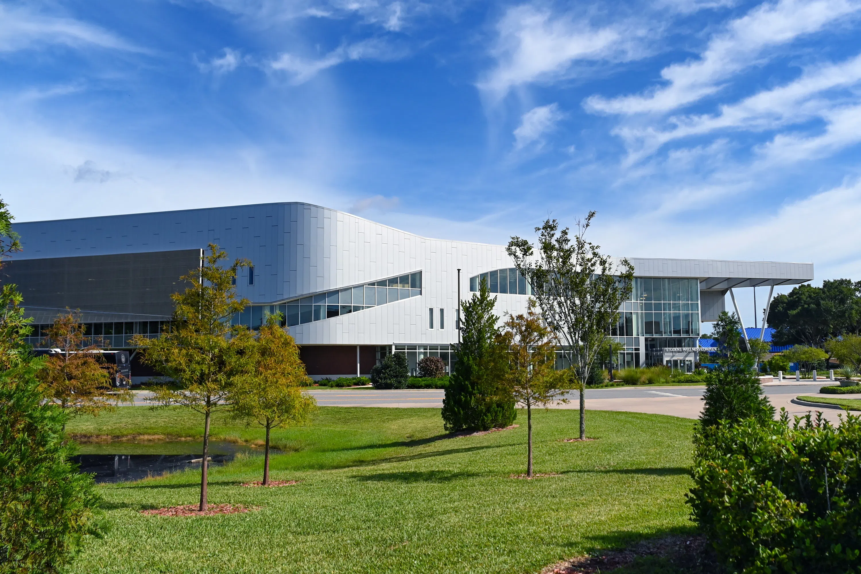 Front exterior of Student Wellness Complex