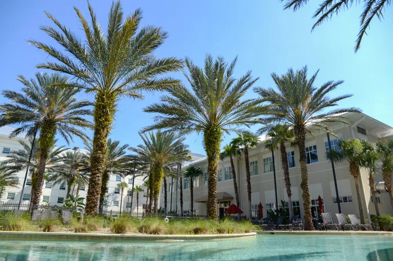 Osprey Fountains building and pool