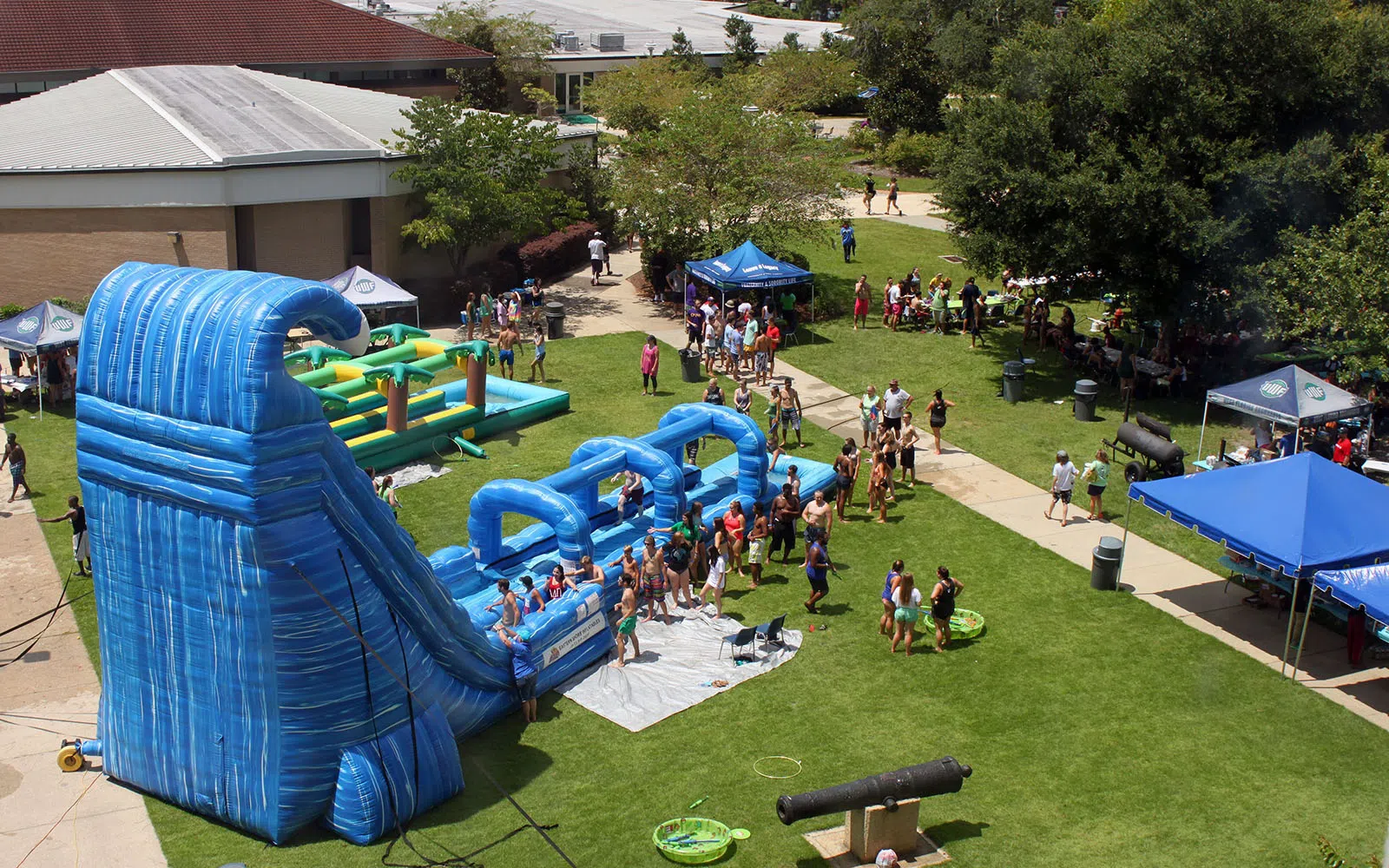 Students enjoy water slides and other activities for Argo Arrival