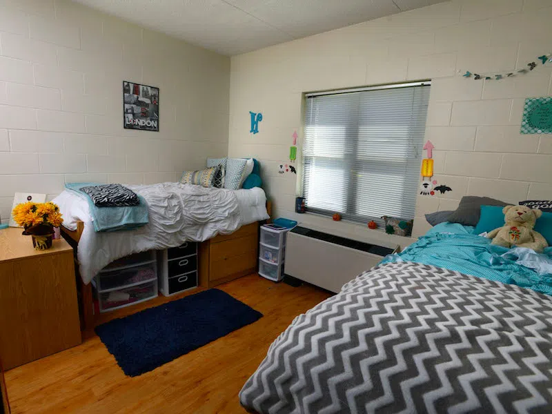 A set up room in Martin Hall