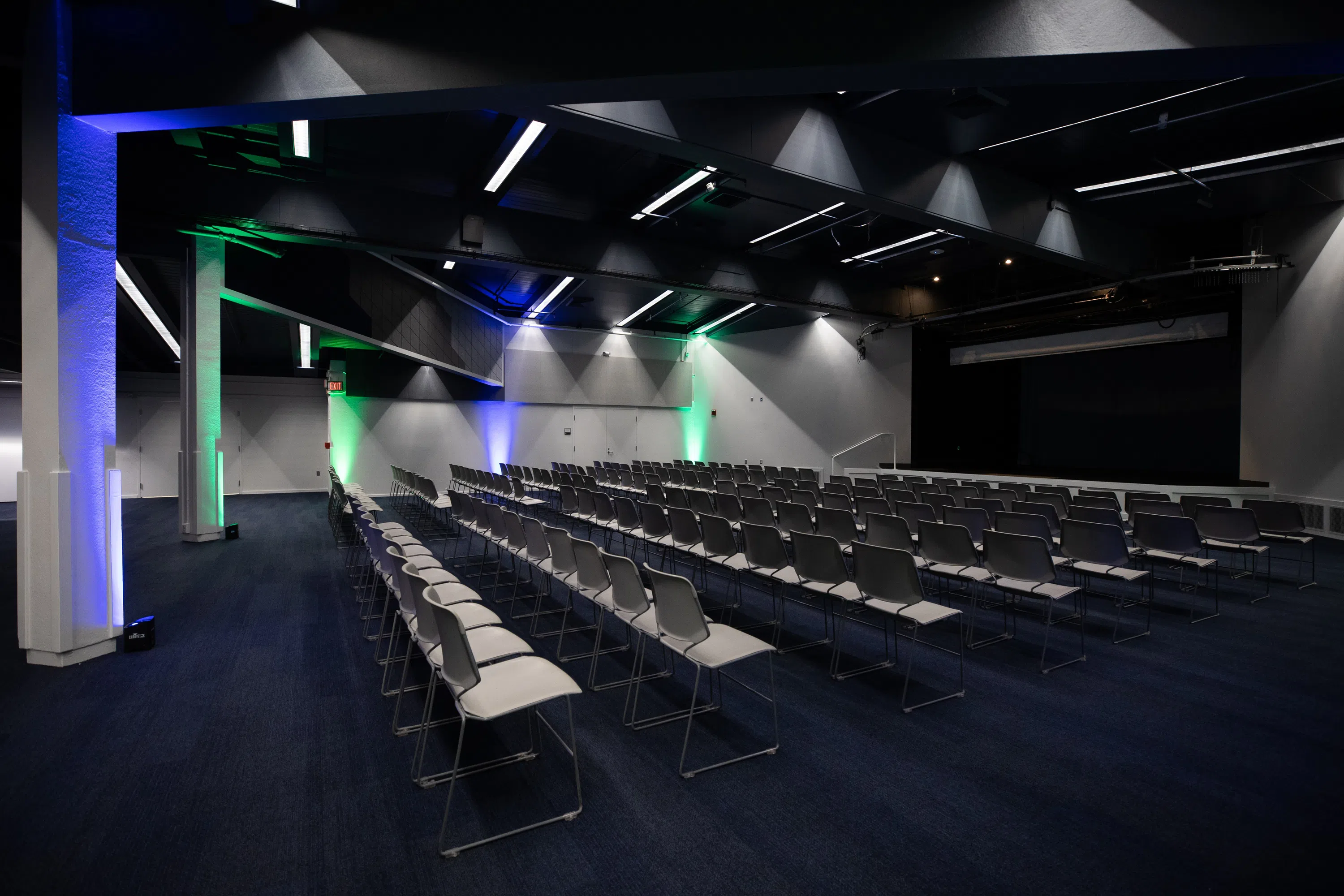 The UWF Auditorium staged for a large presentation