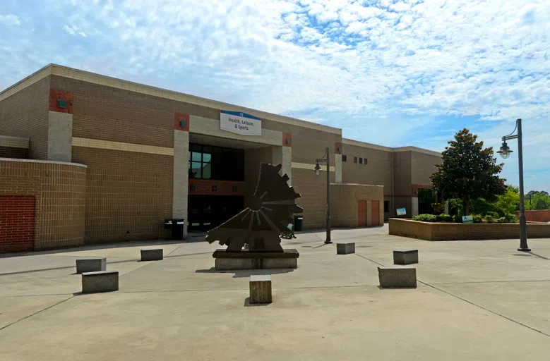 Entrance to the Health, Leisure, Sorts Complex.