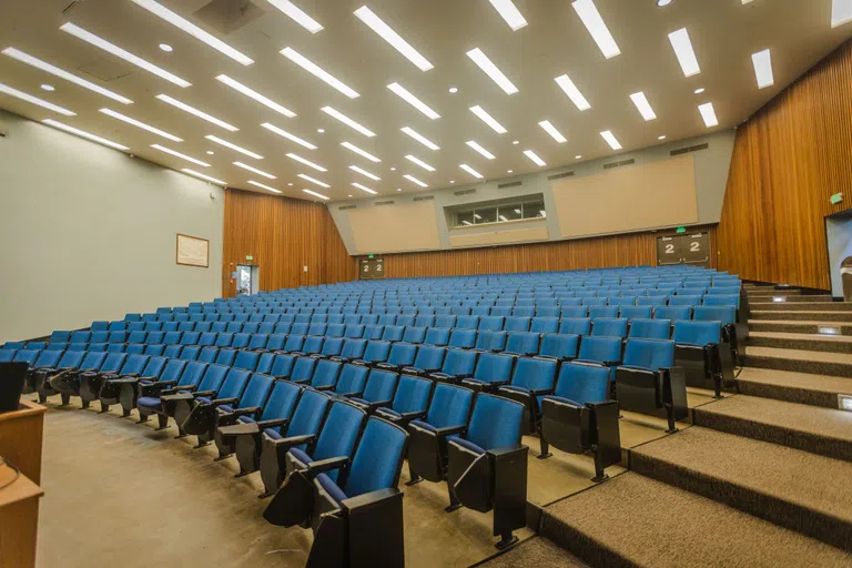 Interior of an empty lecture hall