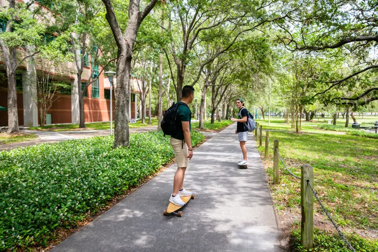 Sessums Mall marks the center of many major academic buildings on campus