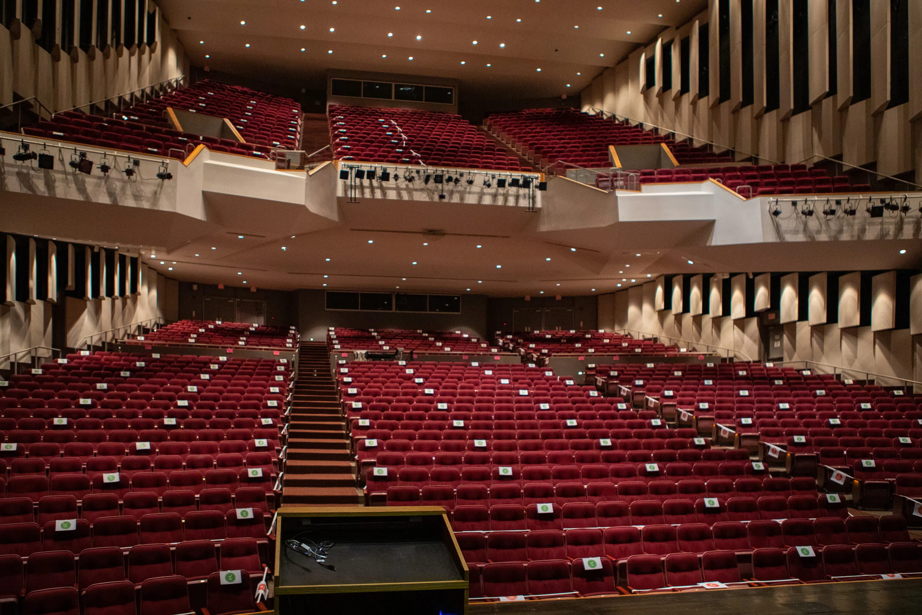 Photo of the seating within UB's Main Theater in the CFA.