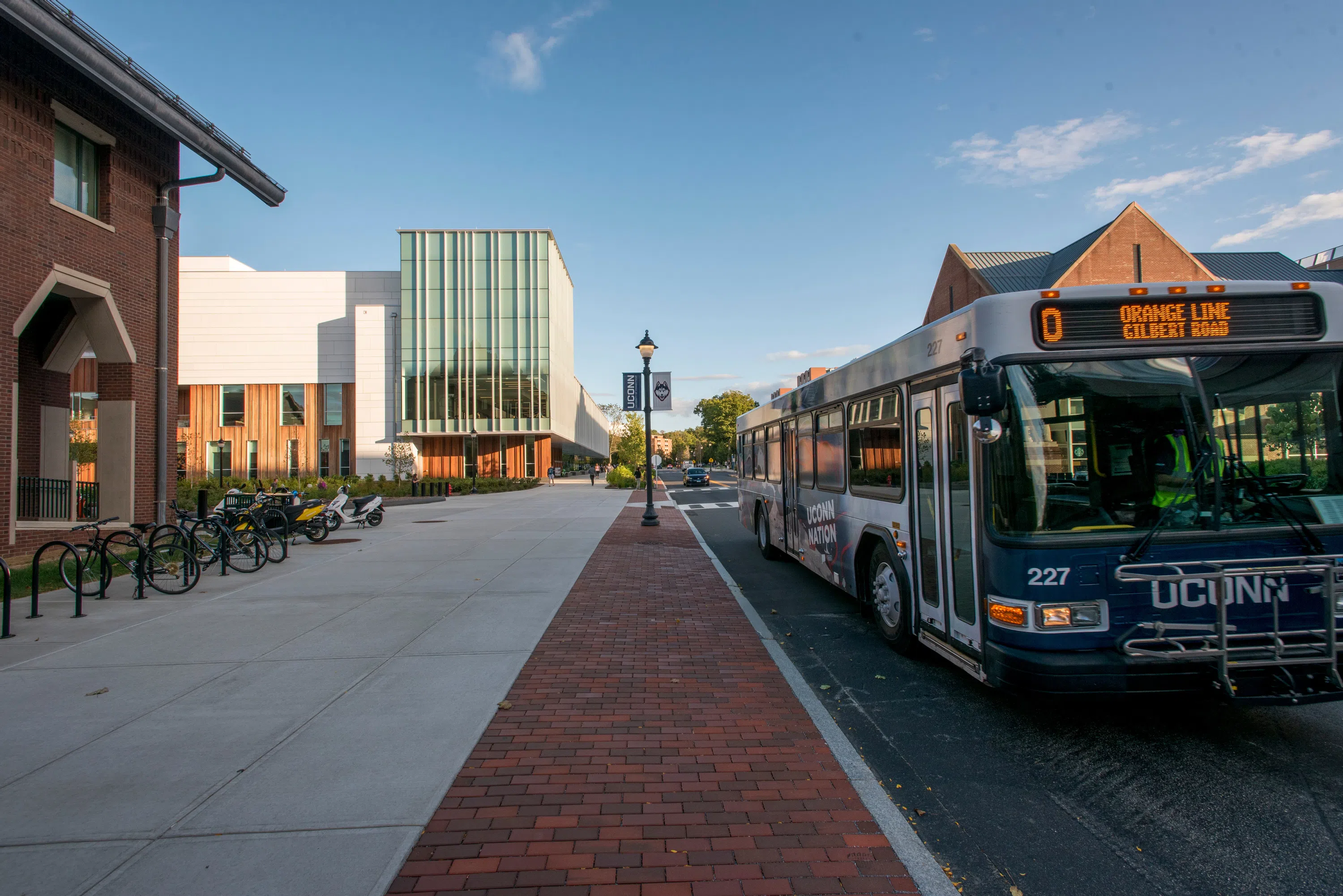 Images of the exterior and interior of UConn's Student Recreation Center
