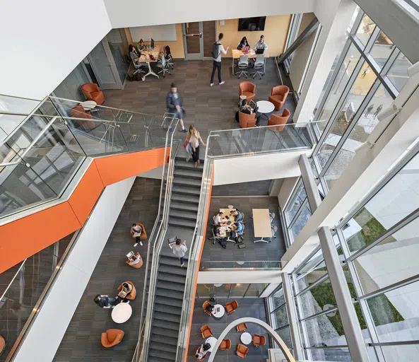 Interior of the Pulichino Tong Business Center at UMass Lowell