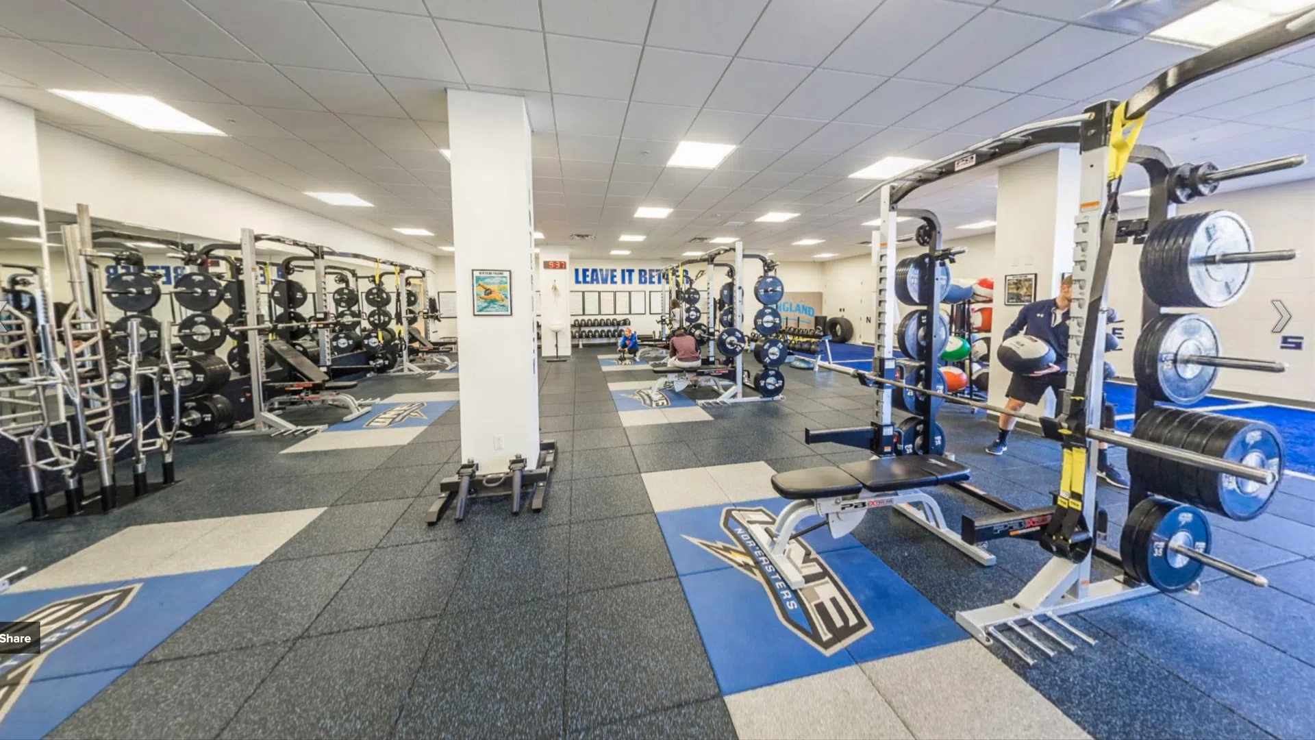 Strength and conditioning room in Alfond Forum