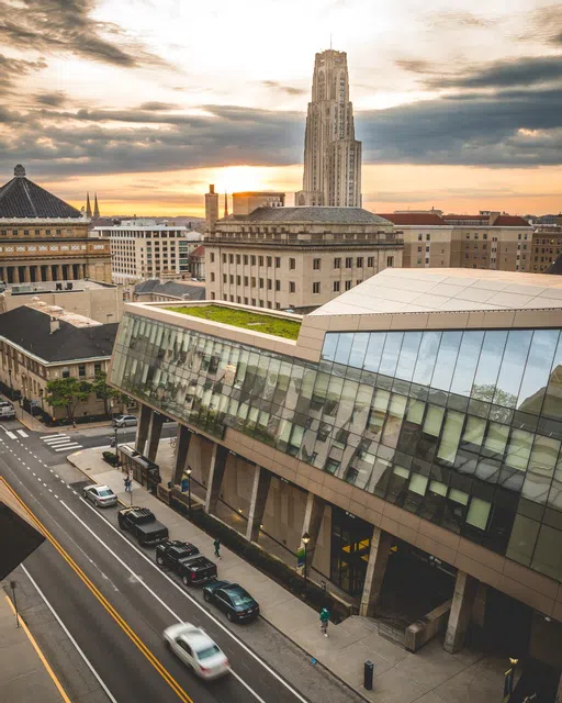 Benedum Hall and Cathedral of Learning