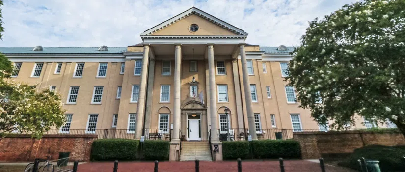 View of the front of Preston Residential College during the day