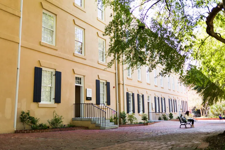 View of the front of Pinckney/Legare during the day