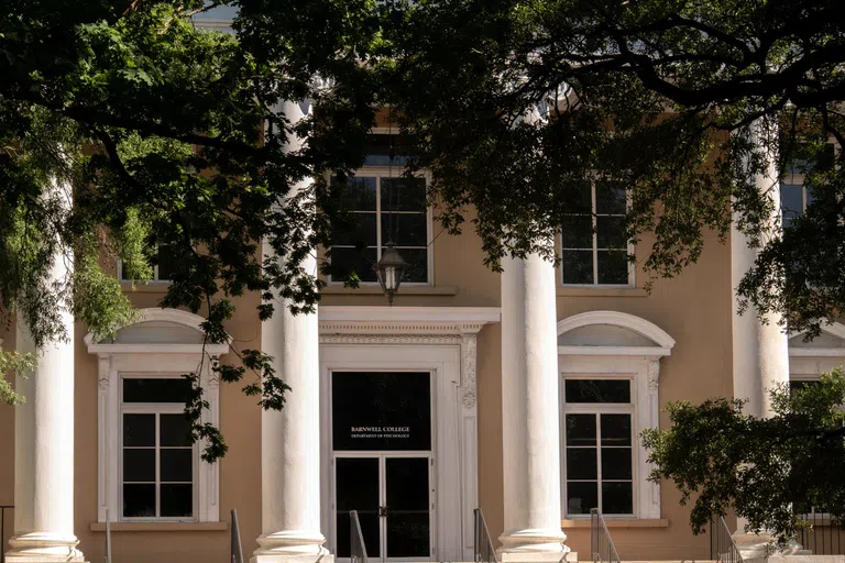 View of the front of Barnwell College during the day