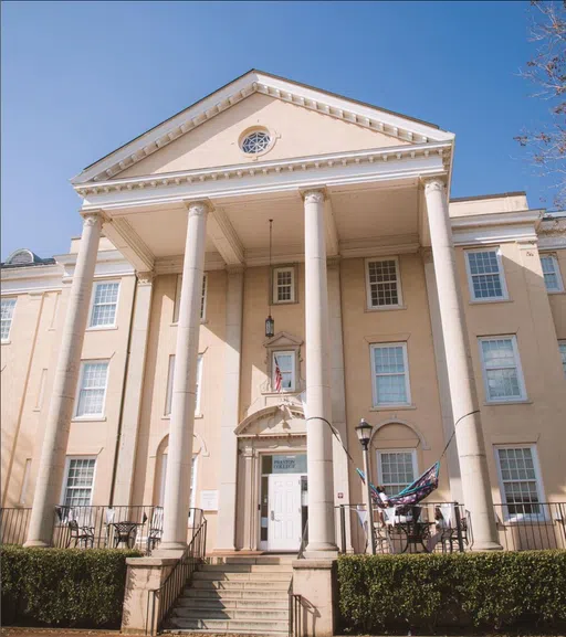 View of the front of Preston Residential College during the day