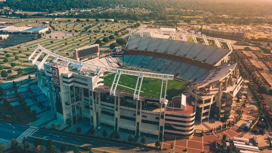 Aerial view of Williams-Brice Stadium