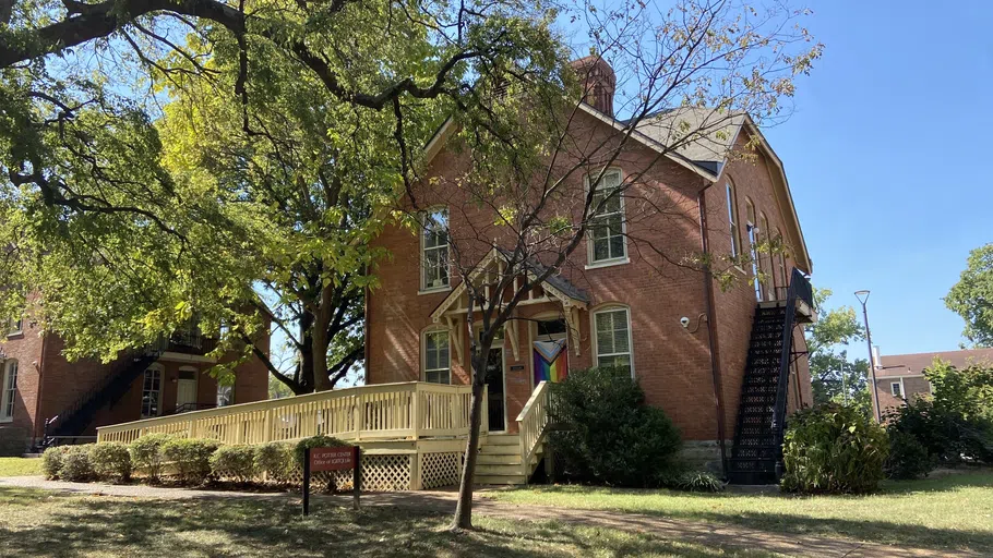 Exterior of the KC Potter Center for LGBTQI Life, a nineteenth century brick building on Vanderbilt's campus